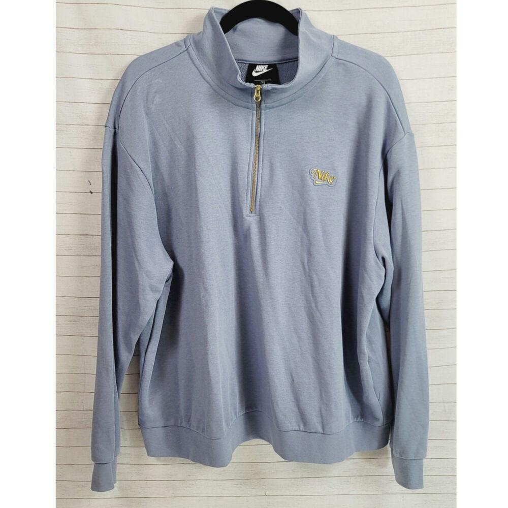 NIKE MOCK NECK 1/4 ZIP SWEATSHIRT IN SLATE BLUE, SZ 1X